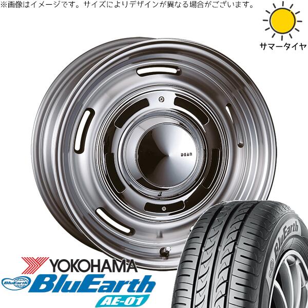 クロスビー ラクティス 175/60R16 サマータイヤ ホイール 4本セット 新品 | ヨコハマタイヤ (YOKOHAMA) ブルーアース AE01 × クリムソン (CRIMSON) ディーン クロスカントリー バーニッシュグレー 16インチ 6J +42 4穴100