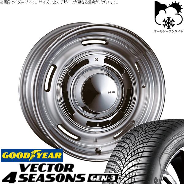 クラウン カムリ マークX 225/45R18 オールシーズンタイヤ ホイール 4本セット 新品 | グッドイヤー (GOODYEAR) ベクター4シーズンズ GEN-3 × クリムソン (CRIMSON) ディーン クロスカントリー バーニッシュグレー 18インチ 8J +35 5穴114.3