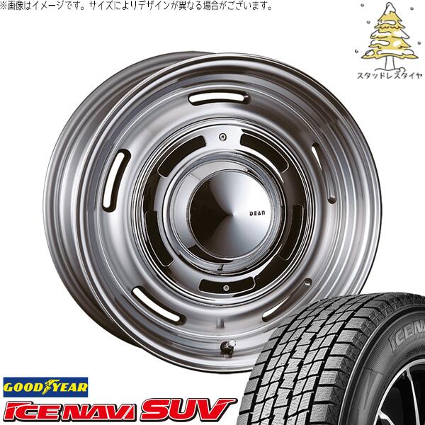 ジムニーシエラ 215/70R16 スタッドレスタイヤ ホイール 4本セット 新品 | グッドイヤー (GOODYEAR) アイスナビ SUV (ICENAVI SUV) × クリムソン (CRIMSON) ディーン クロスカントリー バーニッシュグレー 16インチ 6J -5 5穴139.7