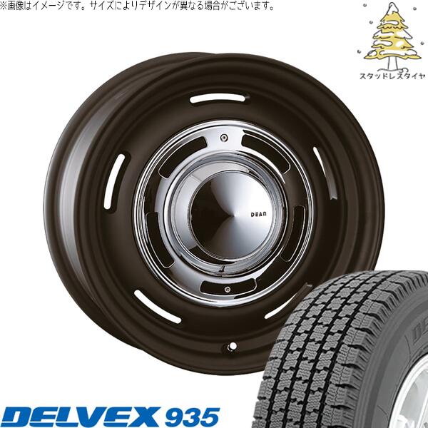 NV200 バネット デリカD3 165/80R14 スタッドレスタイヤ ホイール 4本セット 新品 | トーヨータイヤ (TOYO TIRE) デルベックス 935 × クリムソン (CRIMSON) ディーン クロスカントリー マットブラック 14インチ 5J +43 4穴114.3