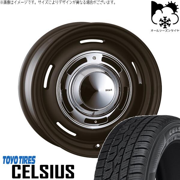 NBOX スペーシア タント デリカミニ 155/65R14 オールシーズンタイヤ ホイール 4本セット 新品 | トーヨータイヤ (TOYO TIRE) セルシアス × クリムソン (CRIMSON) ディーン クロスカントリー マットブラック 14インチ 4.5J +43 4穴100