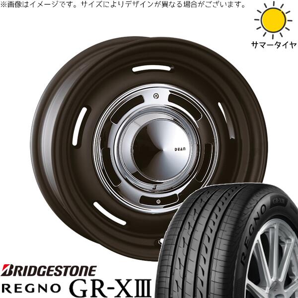 NBOX スペーシア タント デリカミニ 155/65R14 サマータイヤ ホイール 4本セット 新品 | ブリヂストン (BRIDGESTONE) レグノ GR-X3 × クリムソン (CRIMSON) ディーン クロスカントリー マットブラック 14インチ 4.5J +43 4穴100
