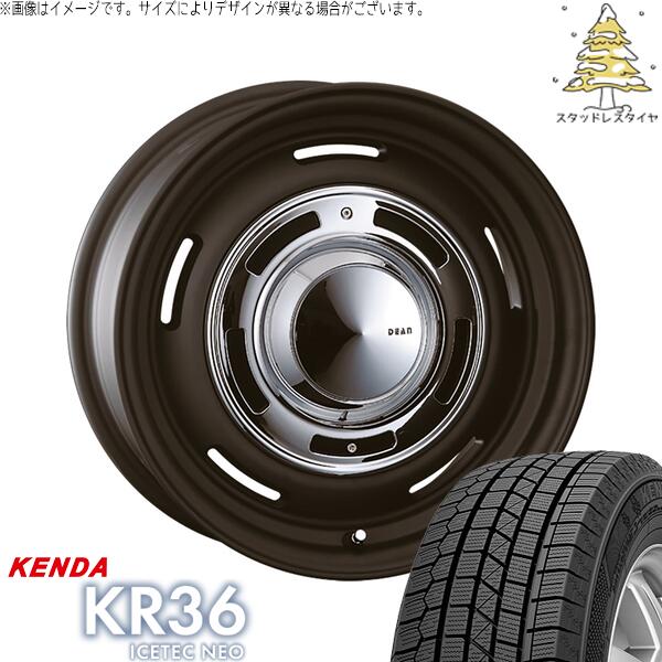 タンク ルーミー トール 165/65R14 スタッドレスタイヤ ホイール 4本セット 新品 | ケンダ (KENDA) アイステックネオ KR36 × クリムソン (CRIMSON) ディーン クロスカントリー マットブラック 14インチ 5J +30 4穴100