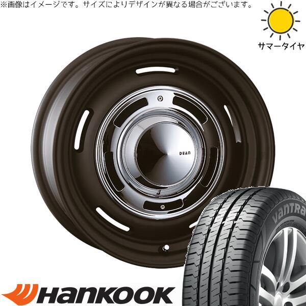 ライトエース S400 185R14 サマータイヤ ホイール 4本セット 新品 | ハンコック (HANKOOK) バントラ LT RA18 × クリムソン (CRIMSON) ディーン クロスカントリー マットブラック 14インチ 5J +47 5穴114.3