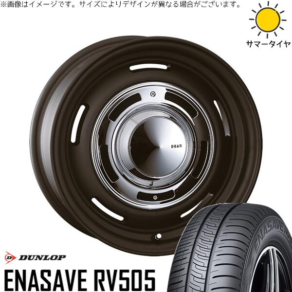 クラウン カムリ マークX 225/45R18 サマータイヤ ホイール 4本セット 新品 | ダンロップ (DUNLOP) エナセーブ RV505 × クリムソン (CRIMSON) ディーン クロスカントリー マットブラック 18インチ 8J +35 5穴114.3