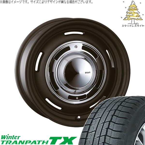 デリカミニ ハスラー 165/60R15 スタッドレスタイヤ ホイール 4本セット 新品 | トーヨータイヤ (TOYO TIRE) ウィンタートランパス TX × クリムソン (CRIMSON) ディーン クロスカントリー マットブラック 15インチ 4.5J +43 4穴100