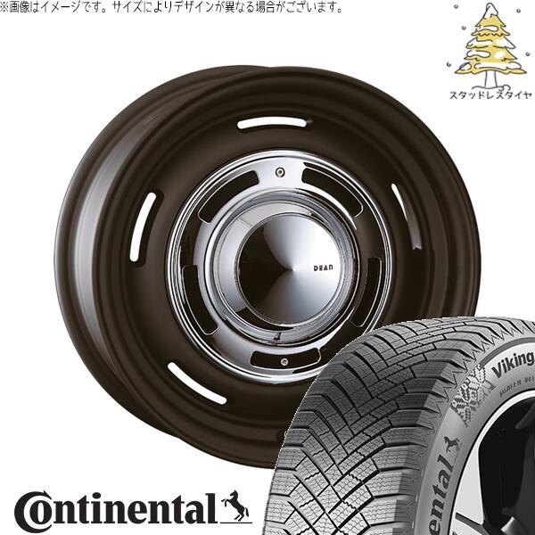 レクサスNX ハリアー 235/55R18 スタッドレスタイヤ ホイール 4本セット 新品 | コンチネンタル (CONTINENTAL) バイキングコンタクト エイト (VikingContact8) × クリムソン (CRIMSON) ディーン クロスカントリー マットブラック 18インチ 8J +35 5穴114.3