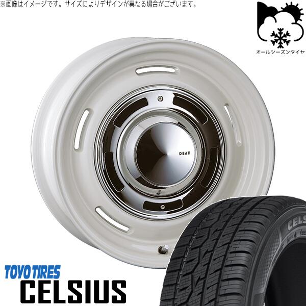 アクア カローラフィールダー 185/65R15 オールシーズンタイヤ ホイール 4本セット 新品 | トーヨータイヤ (TOYO TIRE) セルシアス × クリムソン (CRIMSON) ディーン クロスカントリー マーガレットホワイト 15インチ 6J +42 4穴100