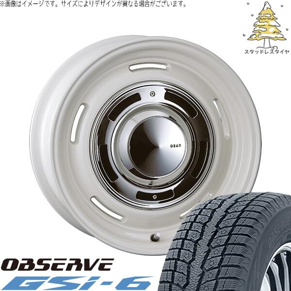 フォレスター 225/70R16 スタッドレスタイヤ ホイール 4本セット 新品 | トーヨータイヤ (TOYO TIRE) オブザーブ Gsi-6 × クリムソン (CRIMSON) ディーン クロスカントリー マーガレットホワイト 16インチ 6.5J +43 5穴100