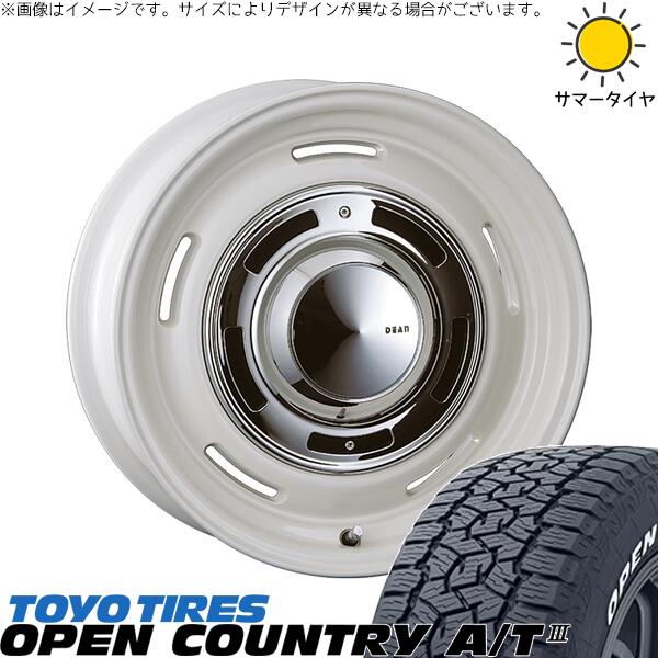 フォレスター 225/70R16 サマータイヤ ホイール 4本セット 新品 | トーヨータイヤ (TOYO TIRE) オープンカントリー A/T3 × クリムソン (CRIMSON) ディーン クロスカントリー マーガレットホワイト 16インチ 6.5J +43 5穴100