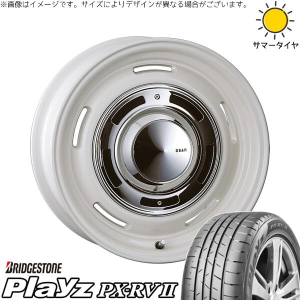 30 50プリウス 205/55R16 サマータイヤ ホイール 4本セット 新品 | ブリヂストン (BRIDGESTONE) プレイズ PX-RV2 × クリムソン (CRIMSON) ディーン クロスカントリー マーガレットホワイト 16インチ 6.5J +43 5穴100