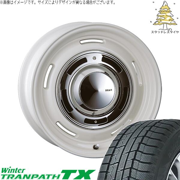 シエンタ リフトアップ 205/60R16 スタッドレスタイヤ ホイール 4本セット 新品 | トーヨータイヤ (TOYO TIRE) ウィンタートランパス TX × クリムソン (CRIMSON) ディーン クロスカントリー マーガレットホワイト 16インチ 6.5J +43 5穴100