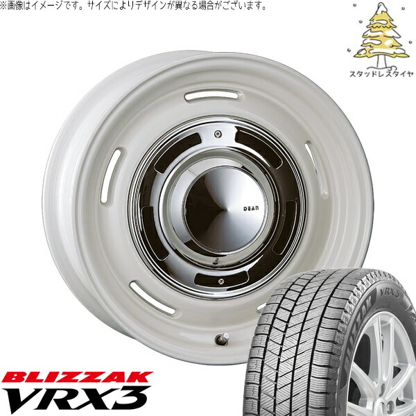 タンク ルーミー トール 165/50R16 スタッドレスタイヤ ホイール 4本セット 新品 | ブリヂストン (BRIDGESTONE) ブリザック VRX3 (BLIZZAK VRX3) × クリムソン (CRIMSON) ディーン クロスカントリー マーガレットホワイト 16インチ 6J +42 4穴100