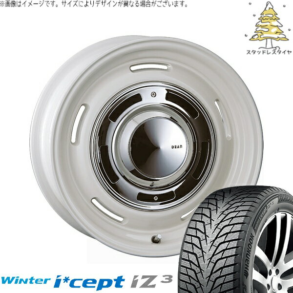 マツダ6 セルシオ 225/55R17 スタッドレスタイヤ ホイール 4本セット 新品 | ハンコック (HANKOOK) ウィンターアイセプト IZ3 W636 (Winter i*cept iZ3 W636) × クリムソン (CRIMSON) ディーン クロスカントリー マーガレットホワイト 17インチ 7J +38 5穴114.3