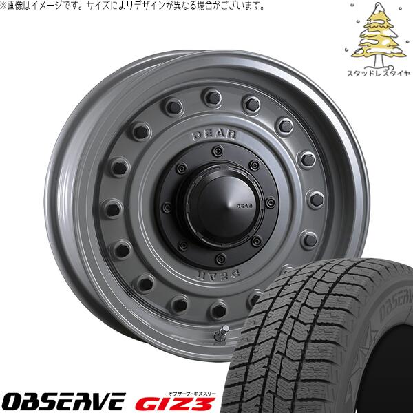 NBOX スペーシア タント デリカミニ 155/65R14 スタッドレスタイヤ ホイール 4本セット 新品 | トーヨータイヤ (TOYO TIRE) オブザーブ GIZ3 × クリムソン (CRIMSON) ディーン コロラド スティールグレー 14インチ 4.5J +43 4穴100