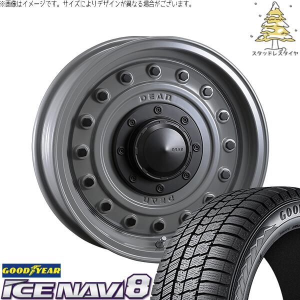 30アルファード 215/65R16 スタッドレスタイヤ ホイール 4本セット 新品 | グッドイヤー (GOODYEAR) アイスナビ エイト (ICENAVI8) × クリムソン (CRIMSON) ディーン コロラド スティールグレー 16インチ 7.0J +37 5穴114.3