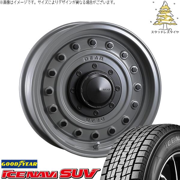 RAV4 アルファード ヴェルファイア 235/70R16 スタッドレスタイヤ ホイール 4本セット 新品 | グッドイヤー (GOODYEAR) アイスナビ SUV (ICENAVI SUV) × クリムソン (CRIMSON) ディーン コロラド スティールグレー 16インチ 7.0J +37 5穴114.3