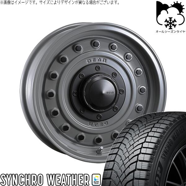 モコ ゼスト パレット ミラ 165/50R15 オールシーズンタイヤ ホイール 4本セット 新品 | ダンロップ (DUNLOP) シンクロウェザー × クリムソン (CRIMSON) ディーン コロラド スティールグレー 15インチ 4.5J +43 4穴100