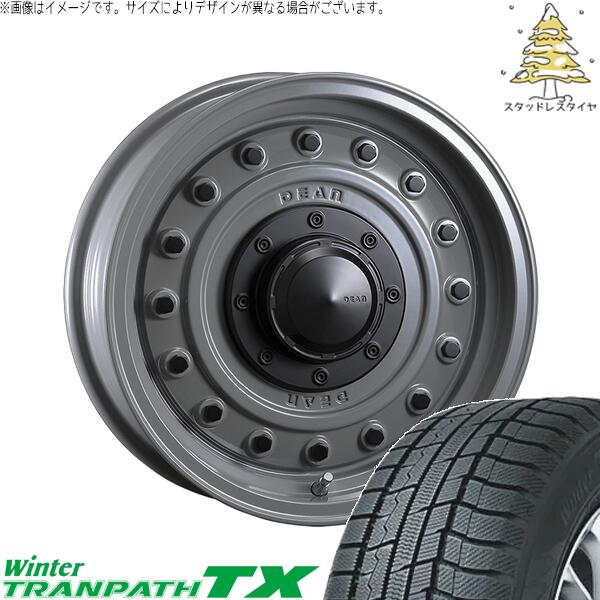ハイエース専用 215/70R16 スタッドレスタイヤ ホイール 4本セット 新品 | トーヨータイヤ (TOYO TIRE) ウィンタートランパス TX × クリムソン (CRIMSON) ディーン コロラド スティールグレー 16インチ 6.5J +38 6穴139.7