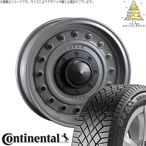 NBOX スペーシア タント デリカミニ 155/65R14 スタッドレスタイヤ ホイール 4本セット 新品 | コンチネンタル (Continental) バイキングコンタクト7 × クリムソン (CRIMSON) ディーン コロラド スティールグレー 14インチ 4.5J +43 4穴100