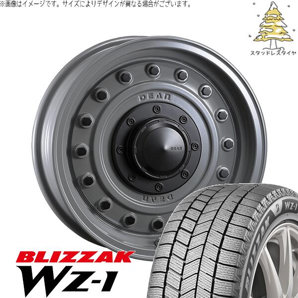 エブリィワゴン 165/60R14 スタッドレスタイヤ ホイール 4本セット 新品 | ブリヂストン (BRIDGESTONE) ブリザック WZ-1 × クリムソン (CRIMSON) ディーン コロラド スティールグレー 14インチ 4.5J +43 4穴100