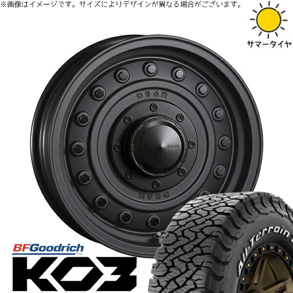 ハイエース専用 215/65R16 サマータイヤ ホイール 4本セット 新品 | BFグッドリッチ (BF Goodrich) オールテレーン T/A Ko3 (All-Terrain T/A Ko3) × クリムソン (CRIMSON) ディーン コロラド マットチャコールブラック 16インチ 6.5J +38 6穴139.7