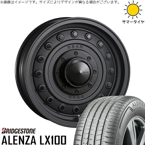 ハイエース専用 215/65R16 サマータイヤ ホイール 4本セット 新品 | ブリヂストン (BRIDGESTONE) アレンザ LX100 (ALENZA LX100) × クリムソン (CRIMSON) ディーン コロラド マットチャコールブラック 16インチ 6.5J +38 6穴139.7