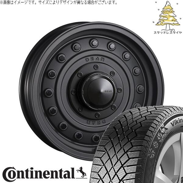 NBOX スペーシア タント デリカミニ 155/65R14 スタッドレスタイヤ ホイール 4本セット 新品 | コンチネンタル (Continental) バイキングコンタクト7 × クリムソン (CRIMSON) ディーン コロラド マットチャコールブラック 14インチ 4.5J +43 4穴100