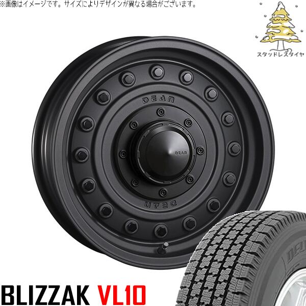 ジムニーシエラ 195/80R15 スタッドレスタイヤ ホイール 4本セット 新品 | ブリヂストン (BRIDGESTONE) ブリザック VL10 × クリムソン (CRIMSON) ディーン コロラド マットチャコールブラック 15インチ 6J -5 5穴139.7