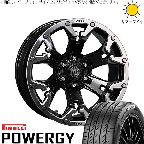 パジェロミニ 195/65R16 サマータイヤ ホイール 4本セット 新品 | ピレリ (PIRELLI) パワジー × クリムソン (CRIMSON) マーテルギア ゴーレム ブラック/マシニンググリップ 16インチ 7J +35 5穴114.3