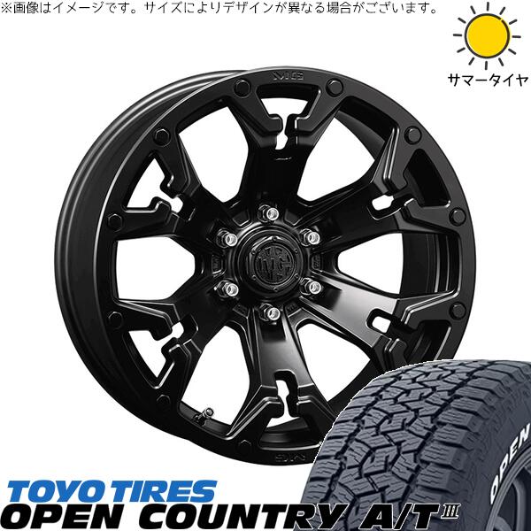 パジェロミニ 175/80R16 サマータイヤ ホイール 4本セット 新品 | トーヨータイヤ (TOYO TIRE) オープンカントリー A/T3 × クリムソン (CRIMSON) マーテルギア ゴーレム マットブラック 16インチ 7J +35 5穴114.3