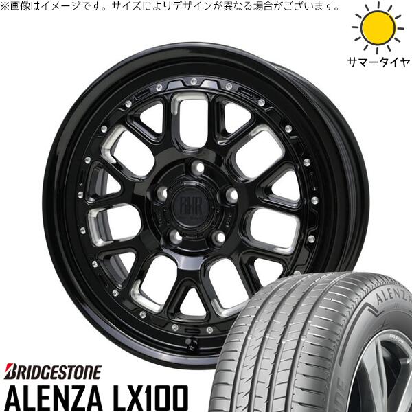 パジェロミニ 175/80R16 サマータイヤ ホイール 4本セット 新品 | ブリヂストン (BRIDGESTONE) アレンザ LX100 × ホットスタッフ (HOTSTUFF) バークレイ ハードロック ヒューロン グロスブラック/マシニング 16インチ 7J +38 5穴114.3
