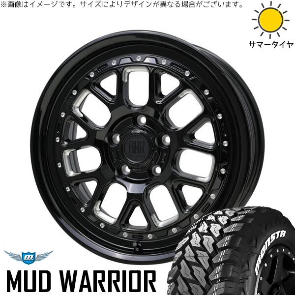RAV4 アルファード ヴェルファイア 235/70R16 サマータイヤ ホイール 4本セット 新品 | モンスタタイヤ (MONSTA TYRE) マッドウォーリアー (MUD WARRIOR) × ホットスタッフ (HOTSTUFF) バークレイ ハードロック ヒューロン 16インチ 7J +38 5穴114.3