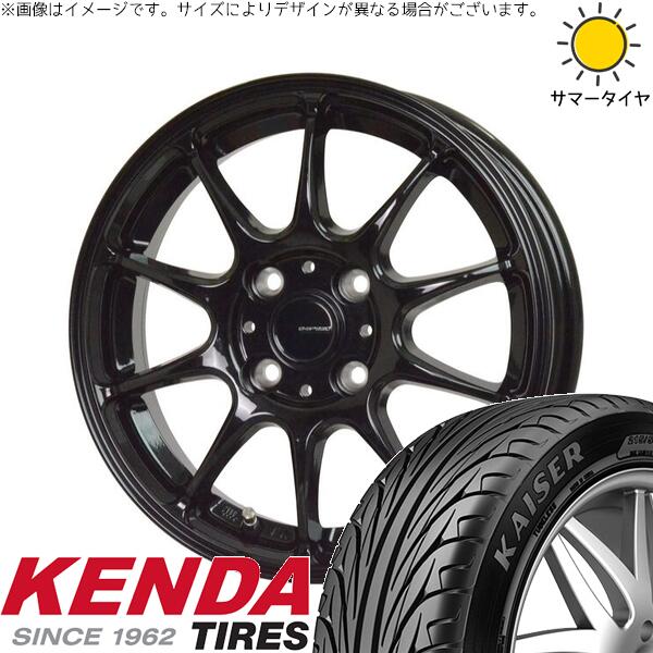 ムーヴコンテ 165/45R16 サマータイヤ ホイール 4本セット 新品 | ケンダ (KENDA) カイザー KR20 × ホットスタッフ (HOTSTUFF) Gスピード G07 メタリックブラック 16インチ 5.5J +50 4穴100