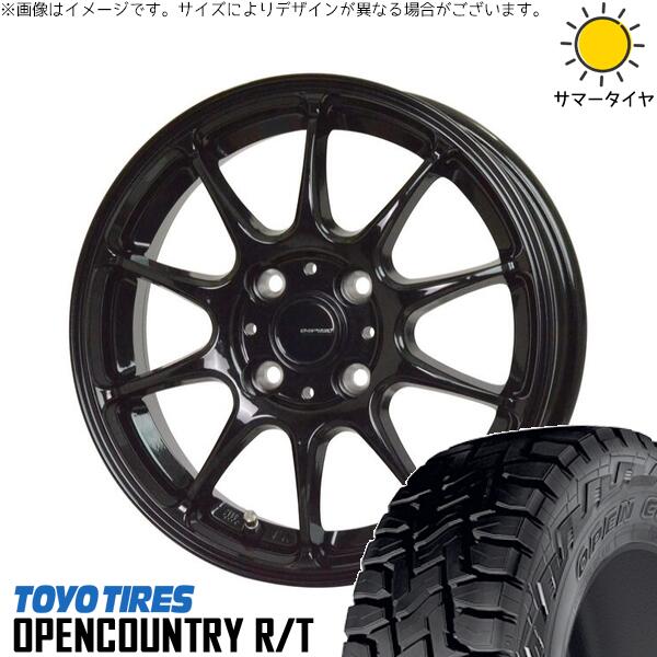 ハイゼットジャンボ 145/80R12 サマータイヤ ホイール 4本セット 新品 | トーヨータイヤ (TOYO TIRE) オープンカントリー R/T × ホットスタッフ (HOTSTUFF) Gスピード G07 メタリックブラック 12インチ 4.00B +43 4穴100