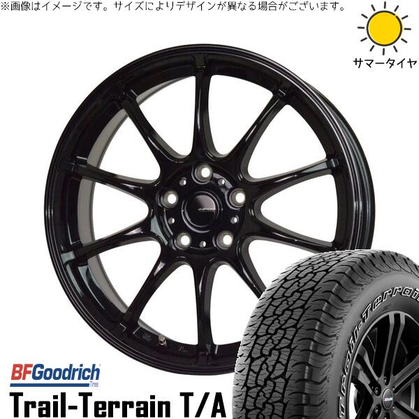 ZR-V クロストレック 225/60R17 サマータイヤ ホイール 4本セット 新品 | BFグッドリッチ (BF Goodrich) トレイルテレーン T/A × ホットスタッフ (HOTSTUFF) Gスピード G07 メタリックブラック 17インチ 7J +45 5穴114.3