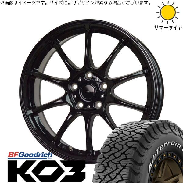 ZR-V ヤリスクロス 215/65R16 サマータイヤ ホイール 4本セット 新品 | BFグッドリッチ (BF Goodrich) オールテレーン T/A KO3 × ホットスタッフ (HOTSTUFF) Gスピード G07 メタリックブラック 16インチ 6.5J +48 5穴114.3