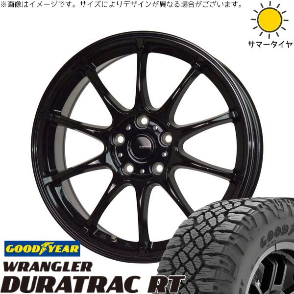 RAV4 アルファード ヴェルファイア 245/65R17 サマータイヤ ホイール 4本セット 新品 | グッドイヤー (GOODYEAR) ラングラー デュラトラック RT × ホットスタッフ (HOTSTUFF) Gスピード G07 メタリックブラック 17インチ 7J +38 5穴114.3