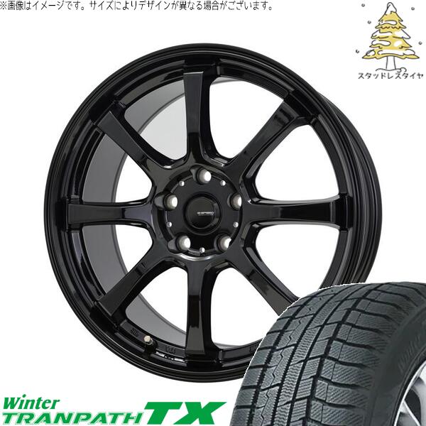 レクサスRX 235/65R18 スタッドレスタイヤ ホイール 4本セット 新品 | トーヨータイヤ (TOYO) ウィンタートランパス TX (WinterTRANPATH TX) × ホットスタッフ (HOTSTUFF) Gスピード G08 メタリックブラック 18インチ 7.0J +38 5穴114.3