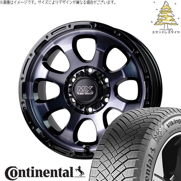 ハイエース専用 215/65R16 スタッドレスタイヤ ホイール 4本セット 新品 | コンチネンタル (CONTINENTAL) バイキングコンタクト エイト (VikingContact8) × ホットスタッフ (HOTSTUFF) マッドクロス グレイス 16インチ 6.5J +38 6穴139.7