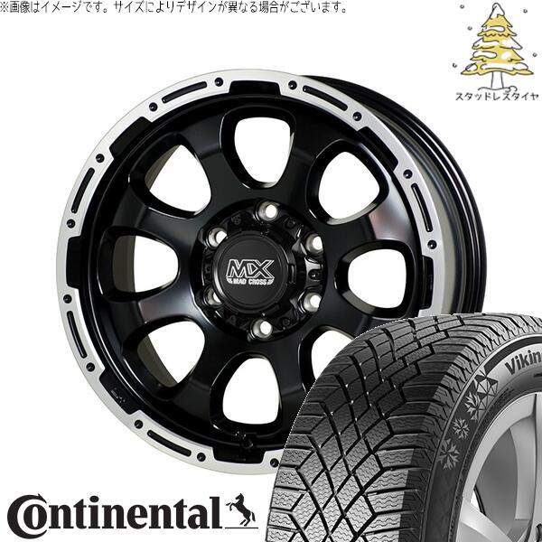 ハイエース専用 215/70R16 スタッドレスタイヤ ホイール 4本セット 新品 | コンチネンタル (CONTINENTAL) バイキングコンタクト セブン (VikingContact7) × ホットスタッフ (HOTSTUFF) マッドクロス グレイス 16インチ 6.5J +38 6穴139.7