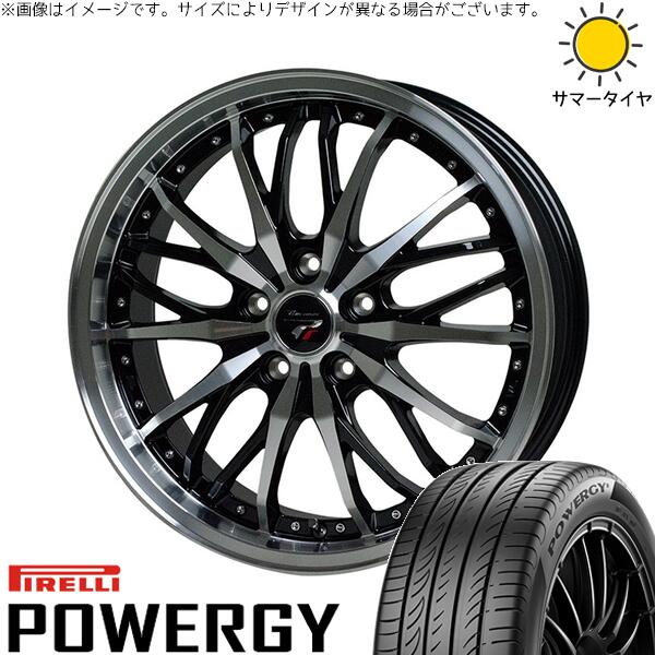 アイシス プレマシー 225/40R18 サマータイヤ ホイール 4本セット 新品 | ピレリ (PIRELLI) パワジー × ホットスタッフ (HOTSTUFF) プレシャス HM-3 メタリックブラックポリッシュ 18インチ 7J +48 5穴114.3