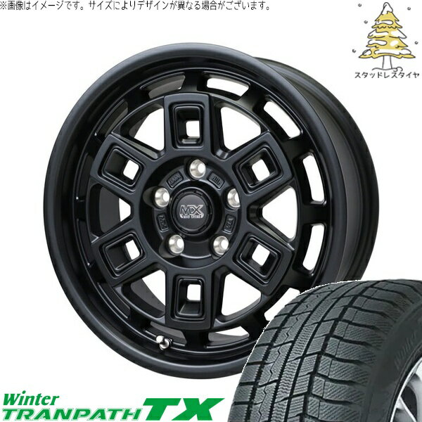 ヤリスクロス 205/65R16 スタッドレスタイヤ ホイール 4本セット 新品 | トーヨータイヤ (TOYO TIRE) ウィンタートランパス TX × ホットスタッフ (HOTSTUFF) マッドクロス アイヴァー マットブラック 16インチ 7J +38 5穴114.3