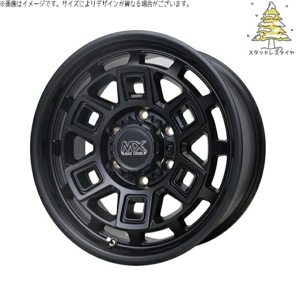 スズキ ジムニー JB64 JB23 JA22 JA12 215/70R16 スタッドレスタイヤ ホイール 4本セット 新品 | おすすめ輸入タイヤ × ホットスタッフ (HOTSTUFF) マッドクロス アイヴァー マットブラック 16インチ 5.5J +20 5穴139.7
