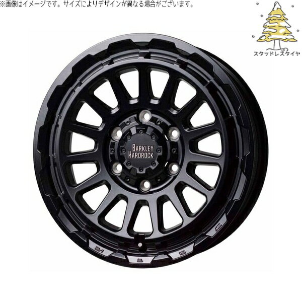NV350 E26 キャラバン 215/70R15 スタッドレスタイヤ ホイール 4本セット 新品 | おすすめ輸入タイヤ × ホットスタッフ (HOTSTUFF) バークレイ ハードロック リザード セミグロスブラック 15インチ 6J +44 6穴139.7