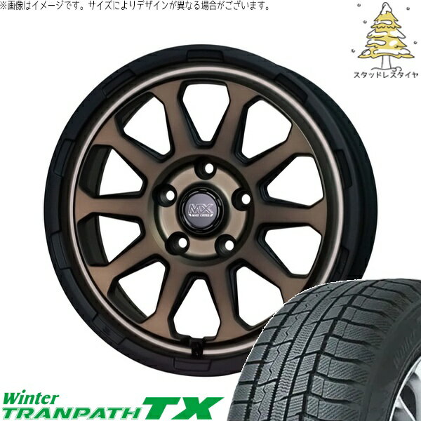 30アルファード 215/65R16 スタッドレスタイヤ ホイール 4本セット 新品 | トーヨータイヤ (TOYO) ウィンタートランパス TX (WinterTRANPATH TX) × ホットスタッフ (HOTSTUFF) マッドクロス レンジャー マットブロンズ 16インチ 7.0J +38 5穴114.3