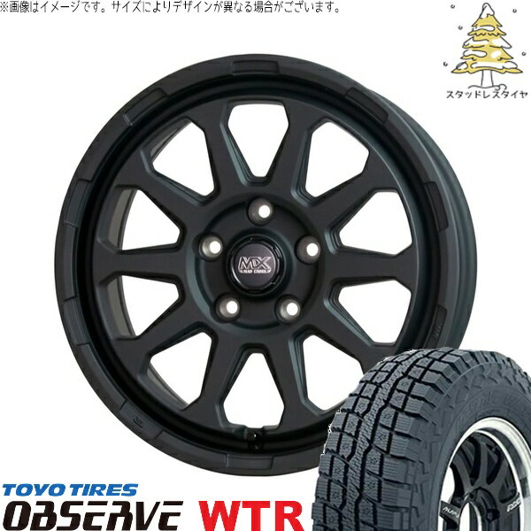 RAV4 アルファード ヴェルファイア 235/70R16 スタッドレスタイヤ ホイール 4本セット 新品 | トーヨータイヤ (TOYO) オブザーブ W/T-R (OBSERVE WTR) × ホットスタッフ (HOTSTUFF) マッドクロス レンジャー マットブラック 16インチ 7.0J +38 5穴114.3