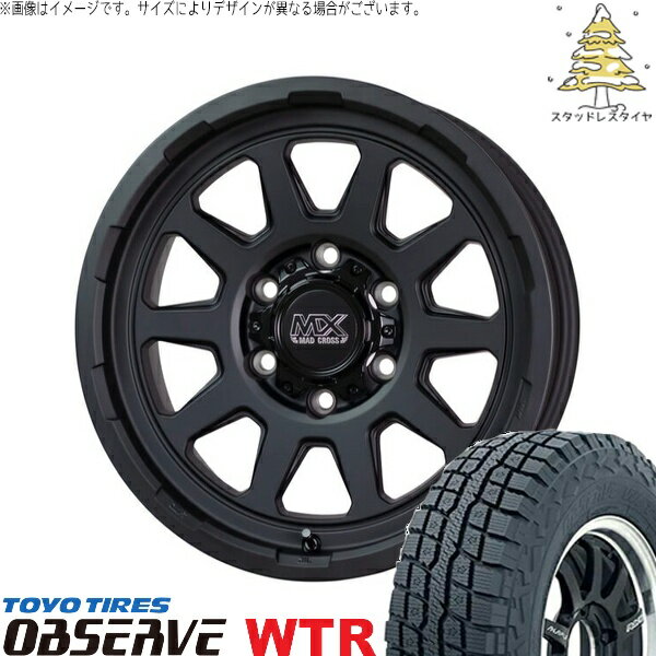 トライトン 265/70R17 スタッドレスタイヤ ホイール 4本セット 新品 | トーヨータイヤ (TOYO) オブザーブ W/T-R (OBSERVE WTR) × ホットスタッフ (HOTSTUFF) マッドクロス レンジャー マットブラック 17インチ 8J +20 6穴139.7