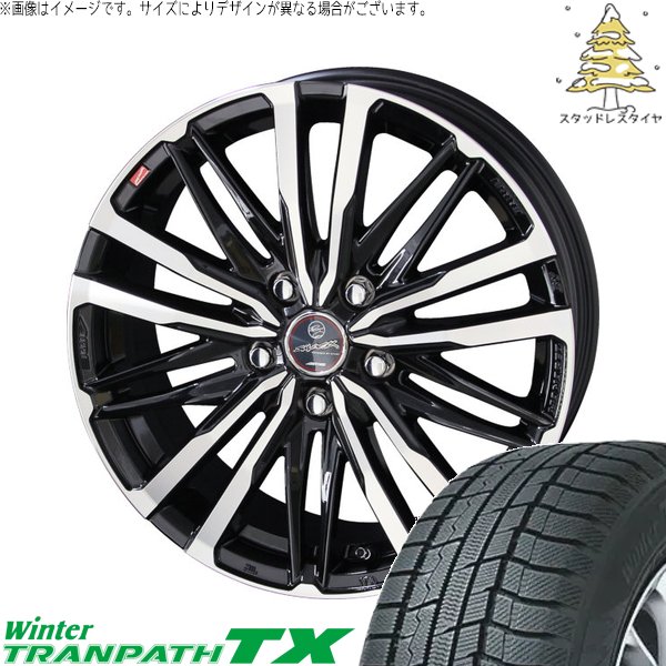 トヨタ シエンタ 10系 185/65R15 スタッドレスタイヤ ホイール 4本セット 新品 | トーヨータイヤ (TOYO TIRE) ウィンタートランパス TX × 共豊コーポレーション (KYOHO) スマック クレスト サファイアブラックポリッシュ 15インチ 6J +40 5穴100