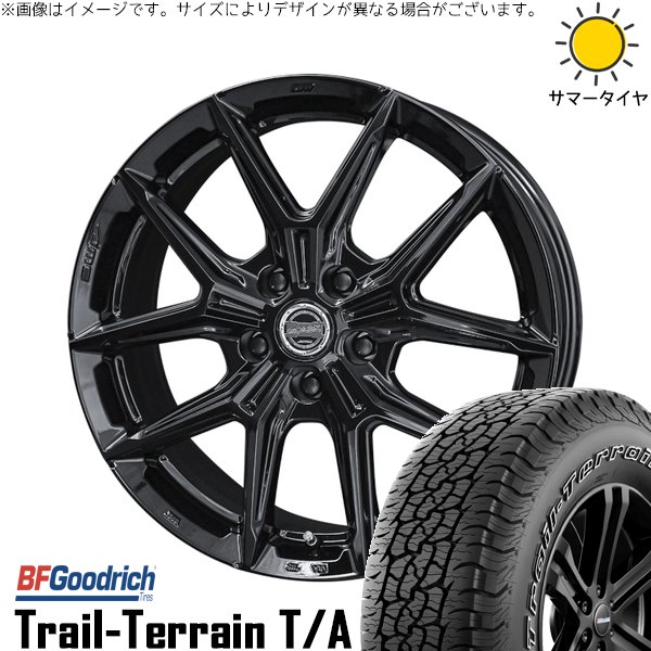 T33エクストレイル 235/60R18 サマータイヤ ホイール 4本セット 新品 | BFグッドリッチ (BF Goodrich) トレイルテレーン T/A × 共豊コーポレーション (KYOHO) スマック IG-TEC グロスブラック 18インチ 7.5J +38 5穴114.3